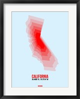 Framed California Radiant Map 4