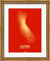 Framed California Radiant Map 6