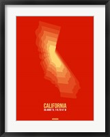 Framed California Radiant Map 6