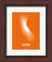 Framed California Radiant Map 7