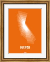 Framed California Radiant Map 7