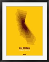 Framed California Radiant Map 8