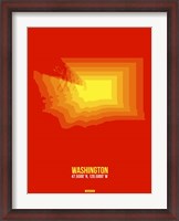 Framed Washington Radiant Map 1