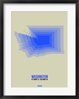 Framed Washington Radiant Map 3