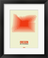 Framed Oregon Radiant Map 2