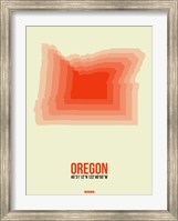 Framed Oregon Radiant Map 2