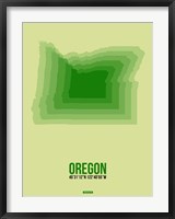 Framed Oregon Radiant Map 3