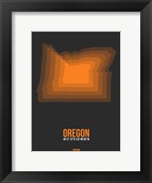Framed Oregon Radiant Map 4