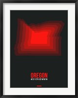 Framed Oregon Radiant Map 6