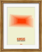 Framed Kansas Radiant Map 1