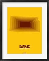 Framed Kansas Radiant Map 2