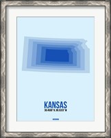 Framed Kansas Radiant Map 3