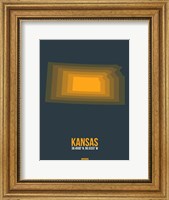 Framed Kansas Radiant Map 4