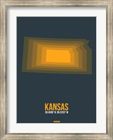 Framed Kansas Radiant Map 4