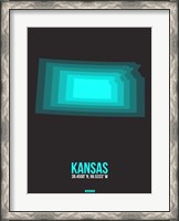 Framed Kansas Radiant Map 5