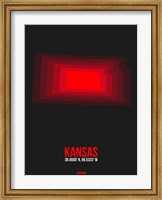 Framed Kansas Radiant Map 6