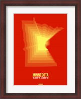 Framed Minnesota Radiant Map 2