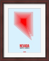 Framed Nevada Radiant Map 1
