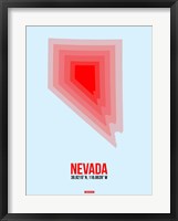 Framed Nevada Radiant Map 1