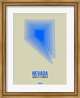 Framed Nevada Radiant Map 2