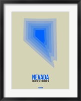 Framed Nevada Radiant Map 2