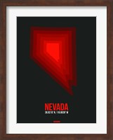 Framed Nevada Radiant Map 6
