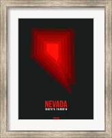 Framed Nevada Radiant Map 6