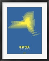 Framed New York Radiant Map 2