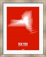 Framed New York Radiant Map 3