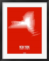 Framed New York Radiant Map 3