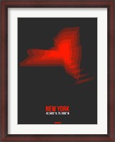 Framed New York Radiant Map 4