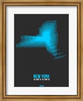 Framed New York Radiant Map 5