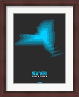 Framed New York Radiant Map 5