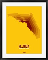 Framed Florida Radiant Map 3
