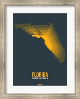 Framed Florida Radiant Map 4