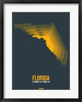 Framed Florida Radiant Map 4
