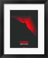 Framed Florida Radiant Map 5