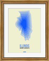 Framed Illinois Radiant Map 1