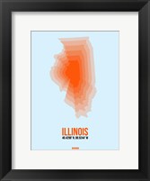 Framed Illinois Radiant Map 2