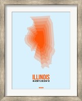 Framed Illinois Radiant Map 2
