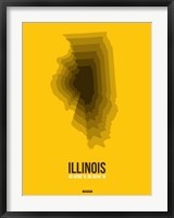 Framed Illinois Radiant Map 3