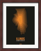 Framed Illinois Radiant Map 5