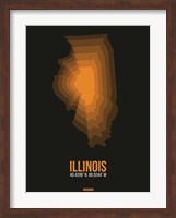 Framed Illinois Radiant Map 5