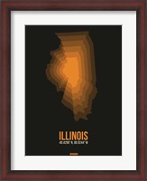 Framed Illinois Radiant Map 5