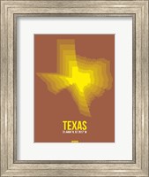Framed Texas Radiant Map 2