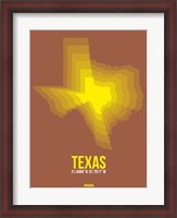Framed Texas Radiant Map 2