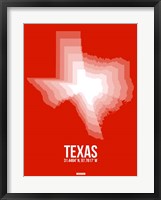 Framed Texas Radiant Map 3