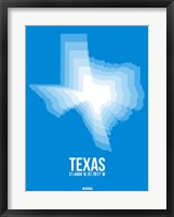 Framed Texas Radiant Map 4