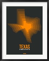 Framed Texas Radiant Map 5