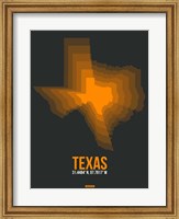 Framed Texas Radiant Map 5